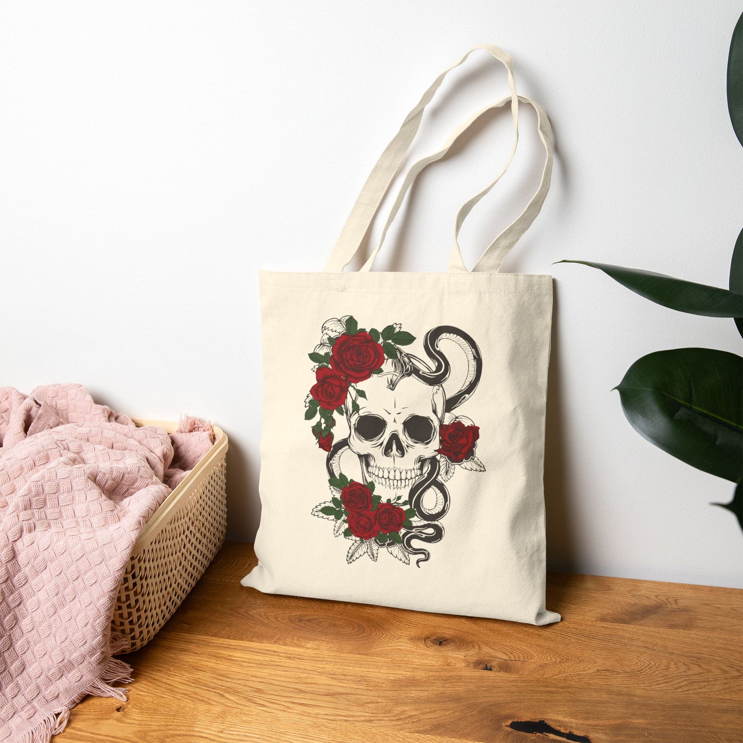 Skull & Roses Tote Bag