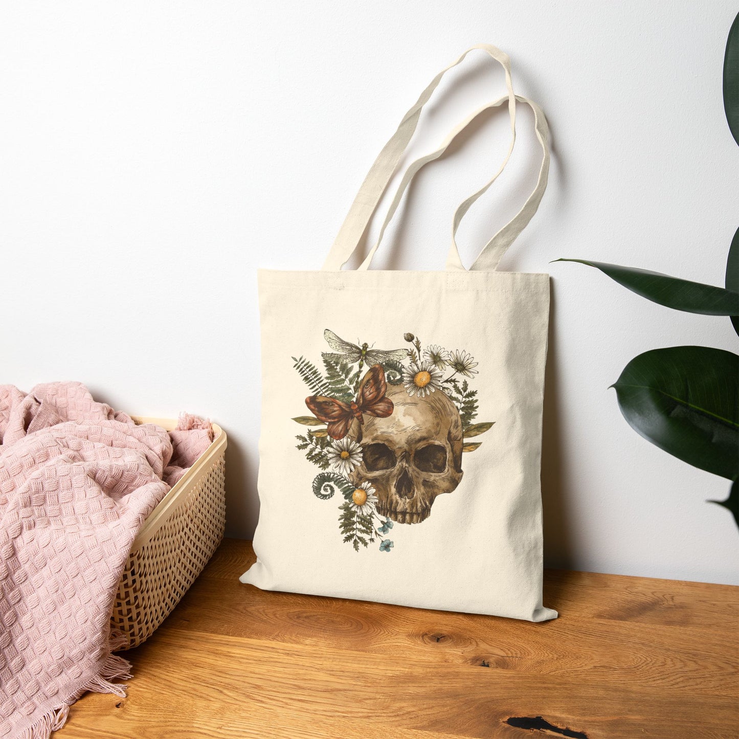 Boho Skull Tote Bag